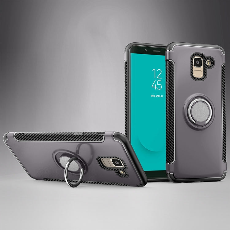 Magnetic 360 Degree Rotation Ring Armor Protective Case for Galaxy J6 (2018)
