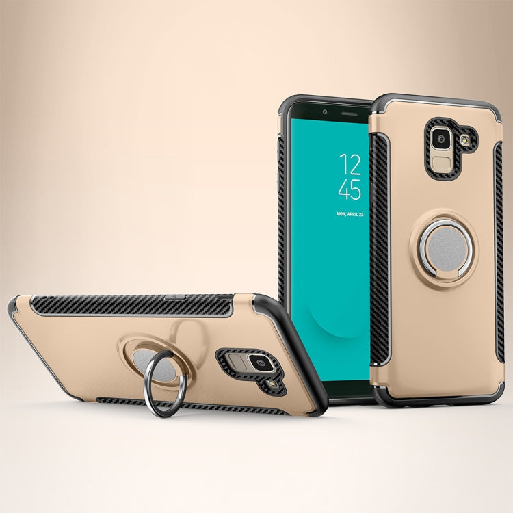 Magnetic 360 Degree Rotation Ring Armor Protective Case for Galaxy J6 (2018)