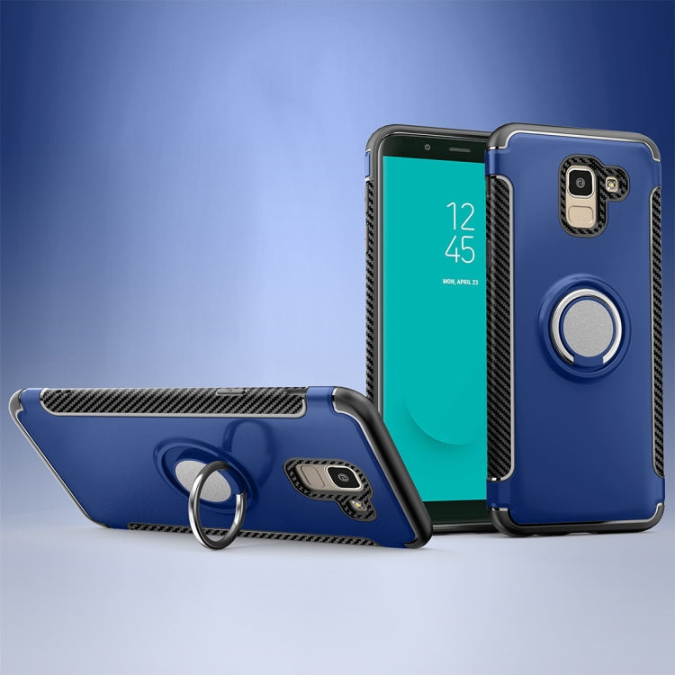 Magnetic 360 Degree Rotation Ring Armor Protective Case for Galaxy J6 (2018)