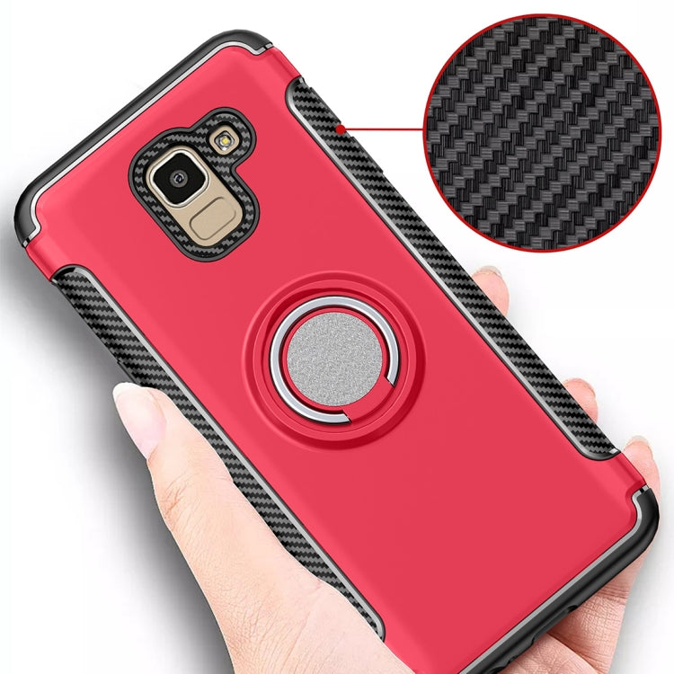 Magnetic 360 Degree Rotation Ring Armor Protective Case for Galaxy J6 (2018)