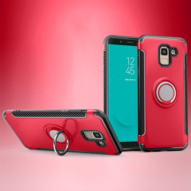 Magnetic 360 Degree Rotation Ring Armor Protective Case for Galaxy J6 (2018)