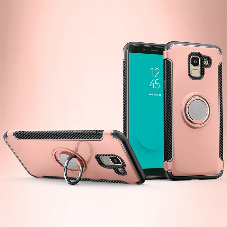 Magnetic 360 Degree Rotation Ring Armor Protective Case for Galaxy J6 (2018)