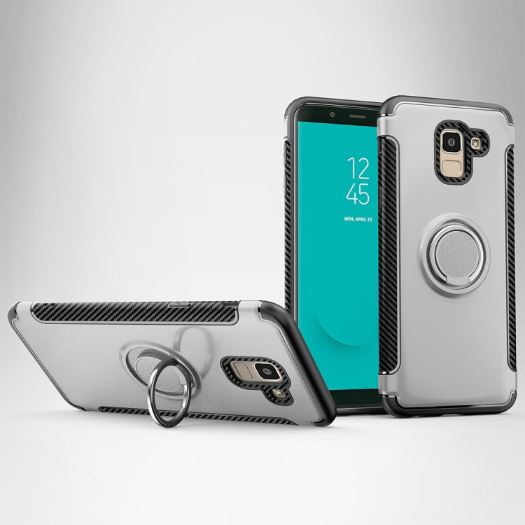 Magnetic 360 Degree Rotation Ring Armor Protective Case for Galaxy J6 (2018)