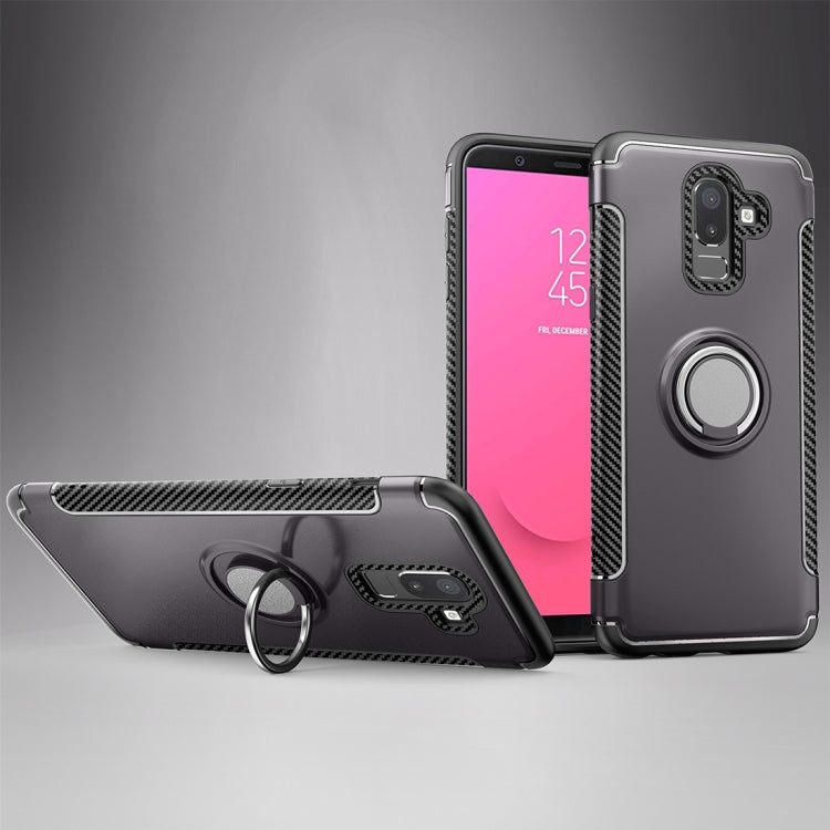 Magnetic 360 Degree Rotation Ring Armor Protective Case for Galaxy J8 (2018)