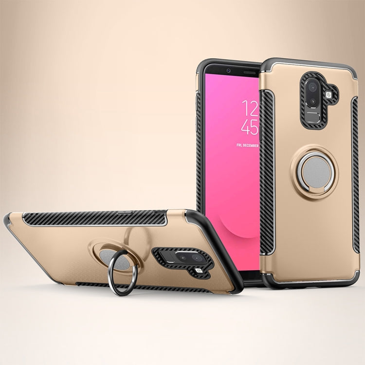 Magnetic 360 Degree Rotation Ring Armor Protective Case for Galaxy J8 (2018)