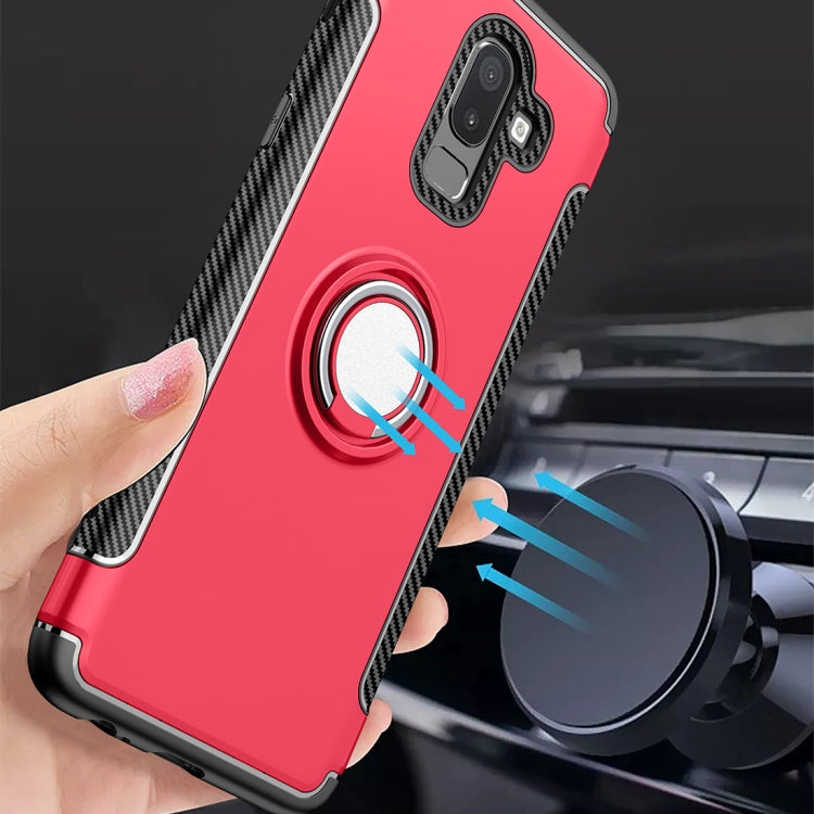 Magnetic 360 Degree Rotation Ring Armor Protective Case for Galaxy J8 (2018)