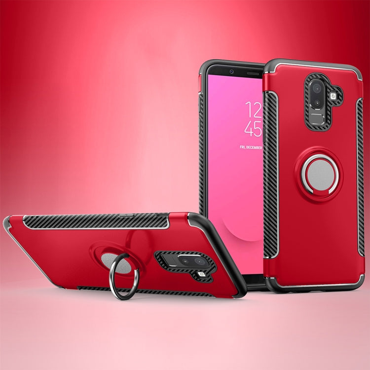 Magnetic 360 Degree Rotation Ring Armor Protective Case for Galaxy J8 (2018)