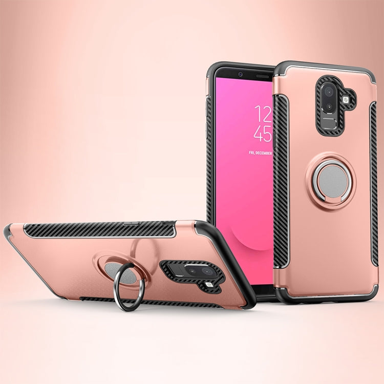 Magnetic 360 Degree Rotation Ring Armor Protective Case for Galaxy J8 (2018)