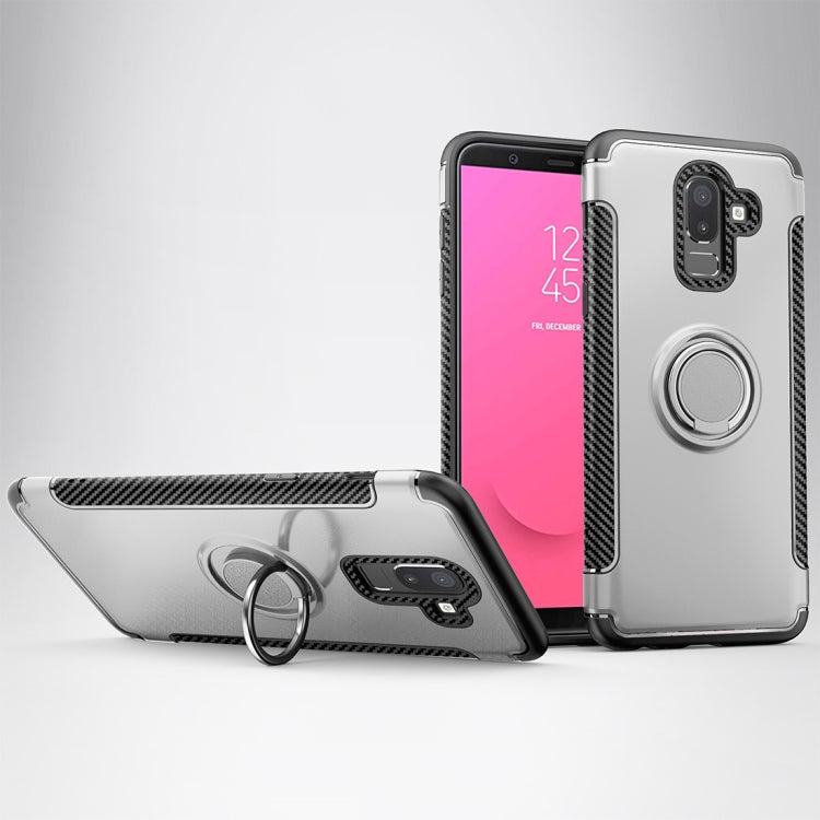 Magnetic 360 Degree Rotation Ring Armor Protective Case for Galaxy J8 (2018)