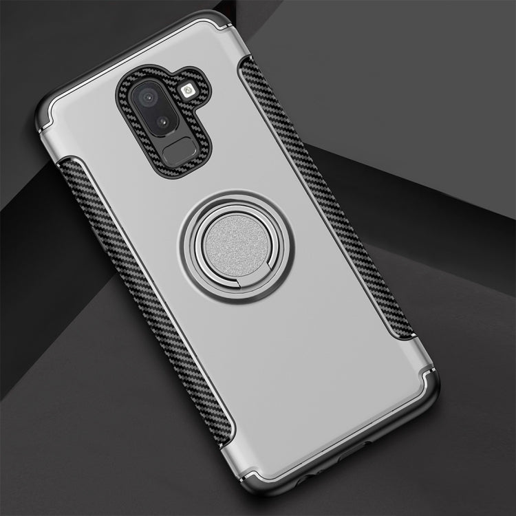Magnetic 360 Degree Rotation Ring Armor Protective Case for Galaxy J8 (2018)