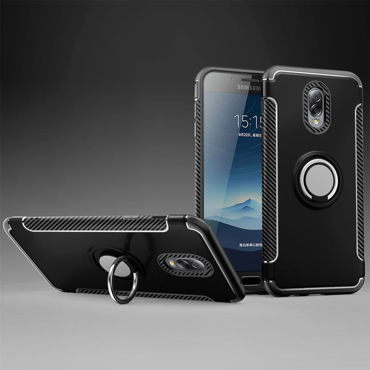 Magnetic 360 Degree Rotation Ring Armor Protective Case for Galaxy C8 / J7 Plus