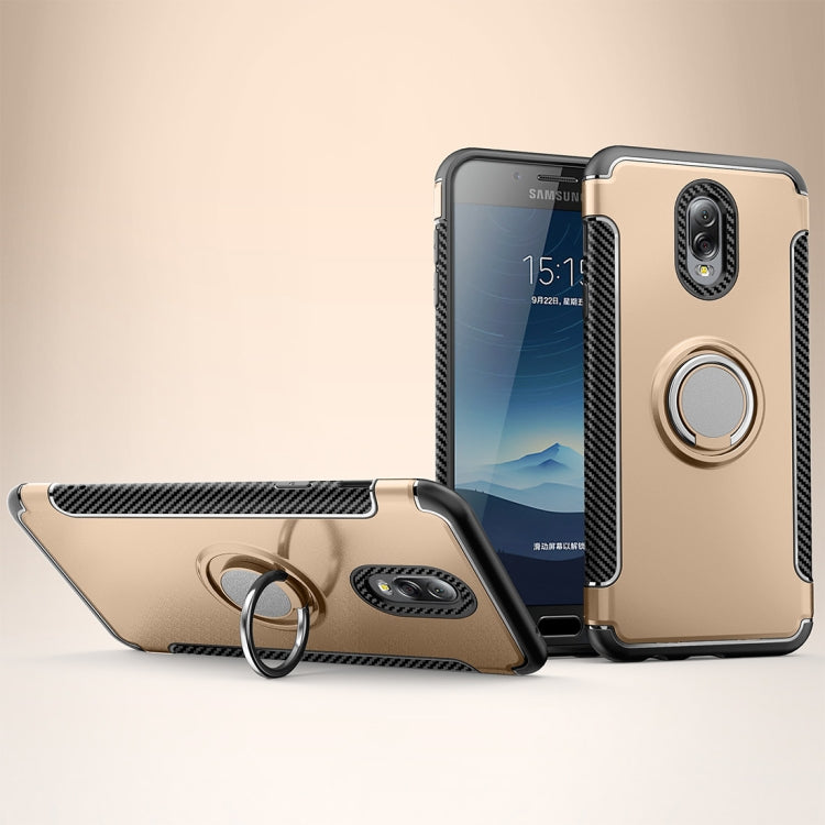 Magnetic 360 Degree Rotation Ring Armor Protective Case for Galaxy C8 / J7 Plus