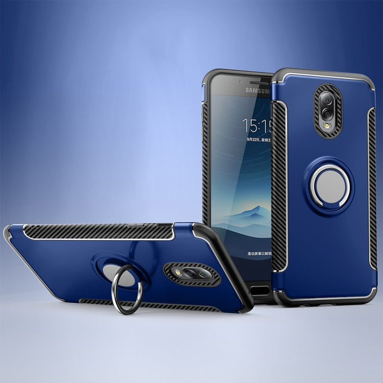 Magnetic 360 Degree Rotation Ring Armor Protective Case for Galaxy C8 / J7 Plus