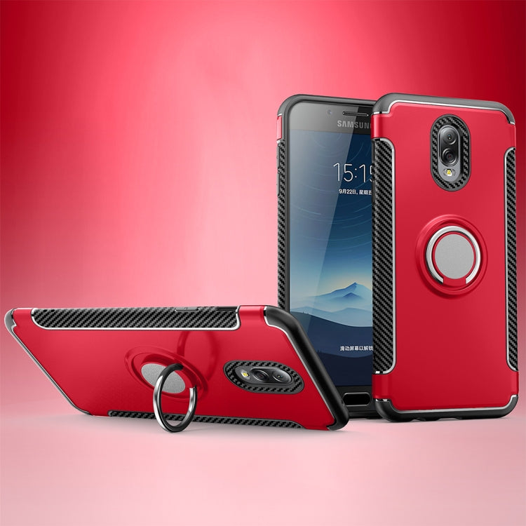 Magnetic 360 Degree Rotation Ring Armor Protective Case for Galaxy C8 / J7 Plus