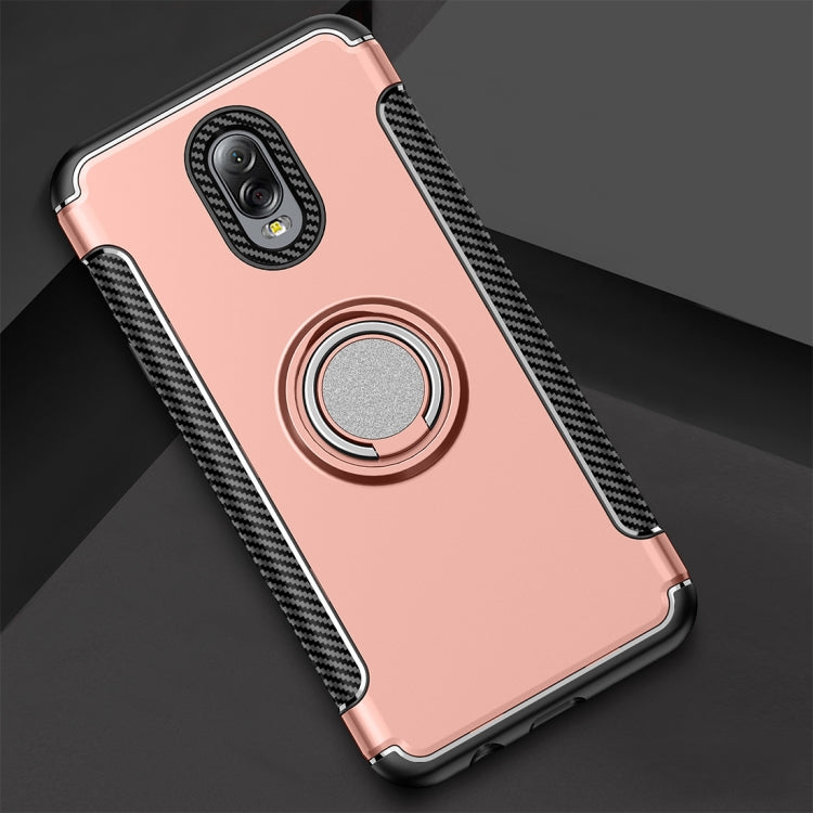 Magnetic 360 Degree Rotation Ring Armor Protective Case for Galaxy C8 / J7 Plus
