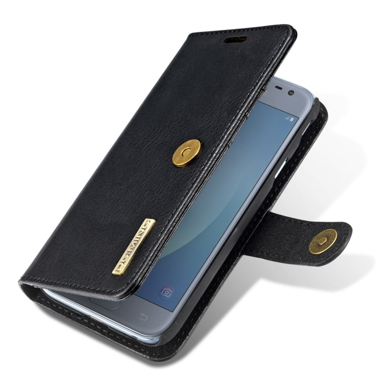 DG.MING for Galaxy J7 (2017) / J730 (EU Version) Crazy Horse Texture Horizontal Flip Detachable Magnetic Protective Case with Holder & Card Slots & Wallet