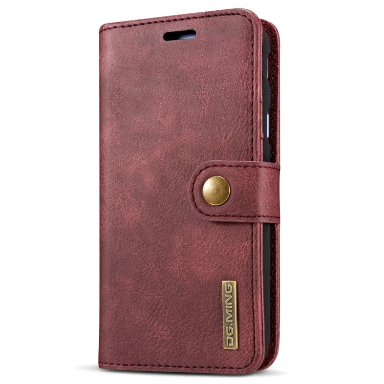 DG.MING for Galaxy J7 (2017) / J730 (EU Version) Crazy Horse Texture Horizontal Flip Detachable Magnetic Protective Case with Holder & Card Slots & Wallet