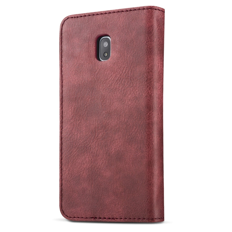 DG.MING for Galaxy J7 (2017) / J730 (EU Version) Crazy Horse Texture Horizontal Flip Detachable Magnetic Protective Case with Holder & Card Slots & Wallet