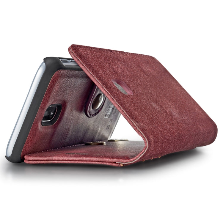 DG.MING for Galaxy J7 (2017) / J730 (EU Version) Crazy Horse Texture Horizontal Flip Detachable Magnetic Protective Case with Holder & Card Slots & Wallet