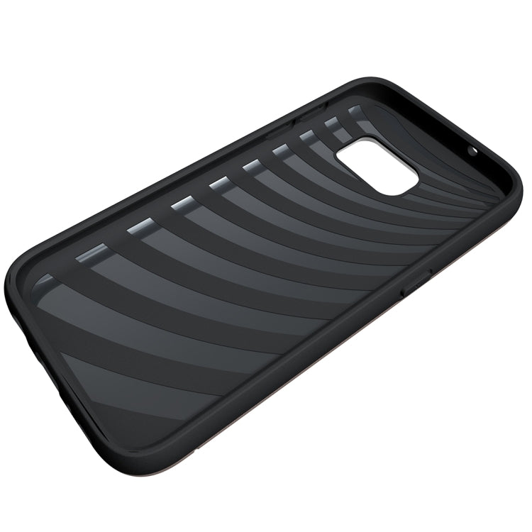 For Galaxy S7 / G930 Brushed Texture Separable TPU + PC Combination Back Case with Card Slot & Holder