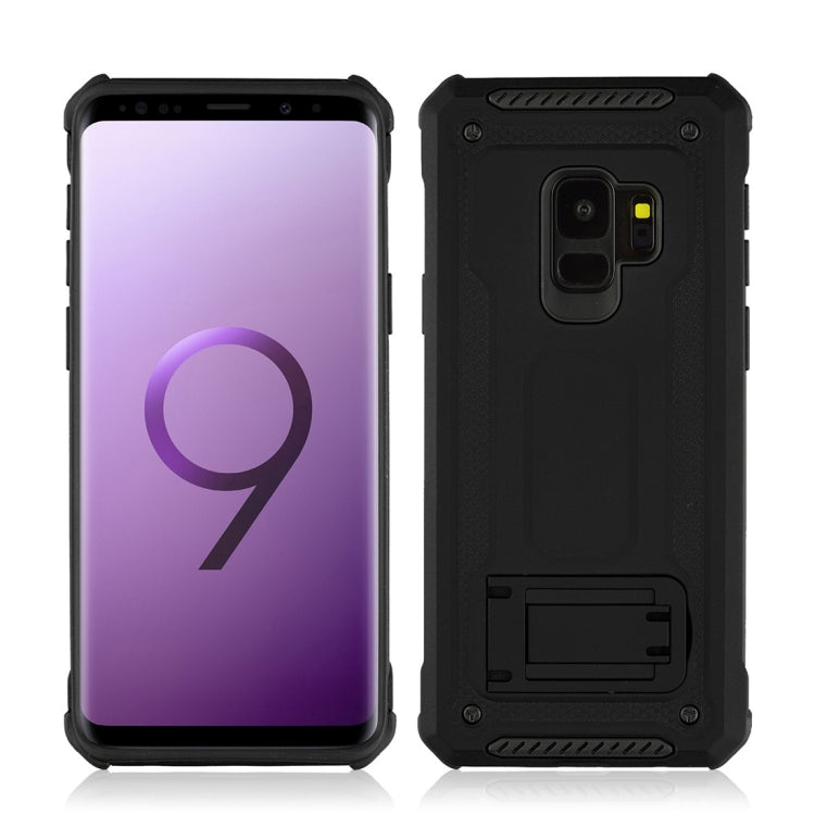For Galaxy S9 Ultra-thin Frosted Shockproof TPU + PC Protective Back Case with Holder