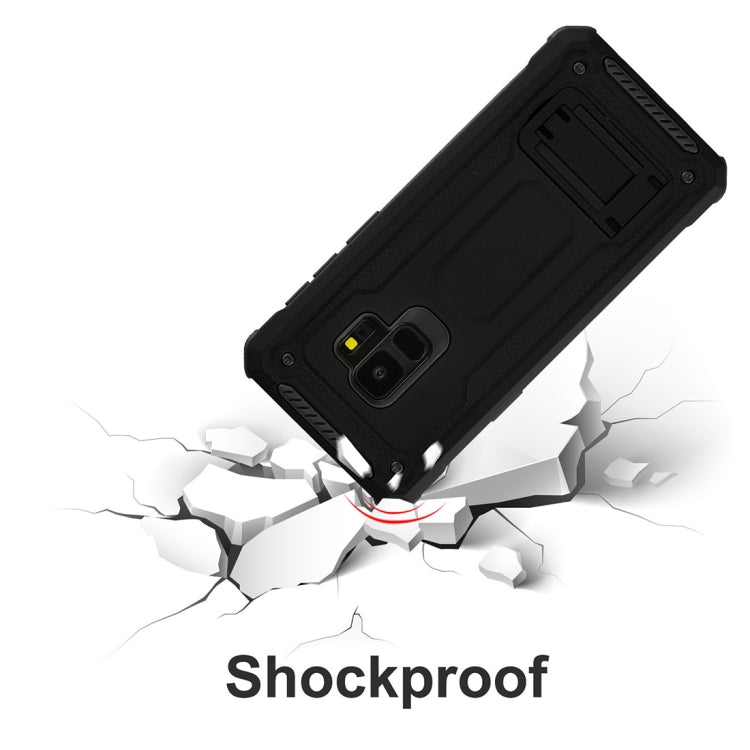 For Galaxy S9 Ultra-thin Frosted Shockproof TPU + PC Protective Back Case with Holder