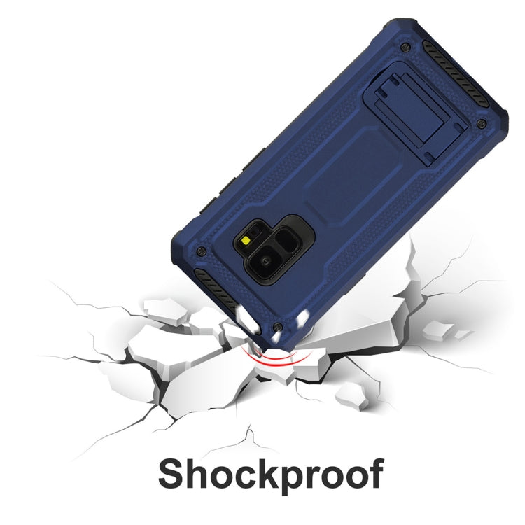 For Galaxy S9 Ultra-thin Frosted Shockproof TPU + PC Protective Back Case with Holder