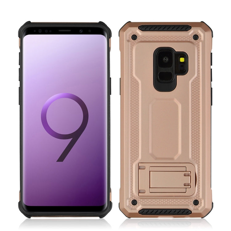 For Galaxy S9 Ultra-thin Frosted Shockproof TPU + PC Protective Back Case with Holder