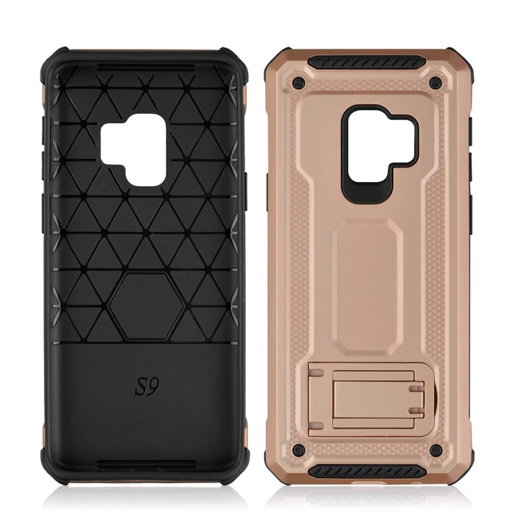 For Galaxy S9 Ultra-thin Frosted Shockproof TPU + PC Protective Back Case with Holder