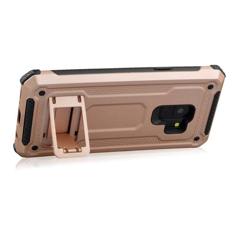 For Galaxy S9 Ultra-thin Frosted Shockproof TPU + PC Protective Back Case with Holder