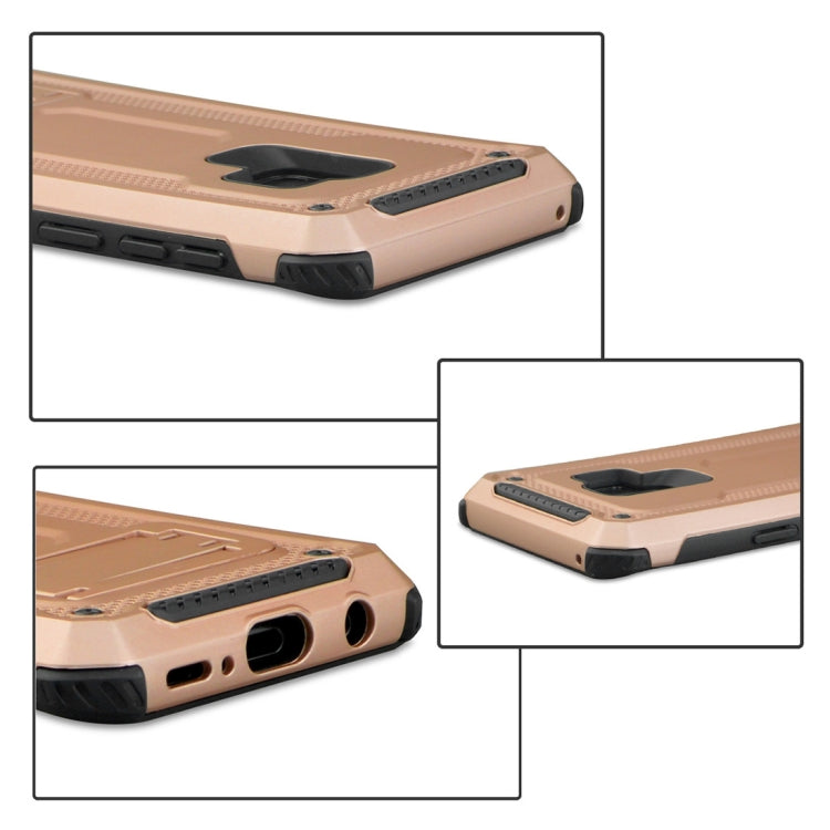 For Galaxy S9 Ultra-thin Frosted Shockproof TPU + PC Protective Back Case with Holder