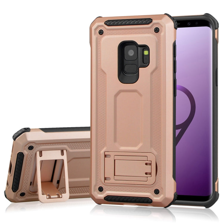 For Galaxy S9 Ultra-thin Frosted Shockproof TPU + PC Protective Back Case with Holder