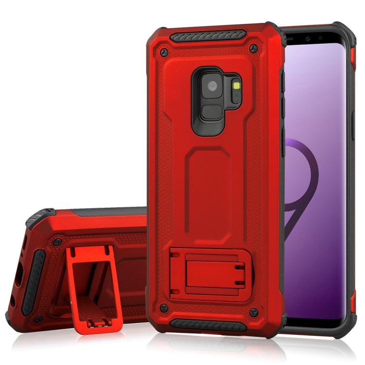 For Galaxy S9 Ultra-thin Frosted Shockproof TPU + PC Protective Back Case with Holder
