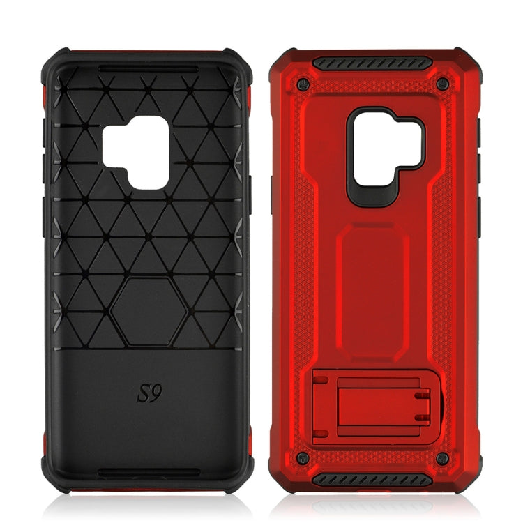 For Galaxy S9 Ultra-thin Frosted Shockproof TPU + PC Protective Back Case with Holder