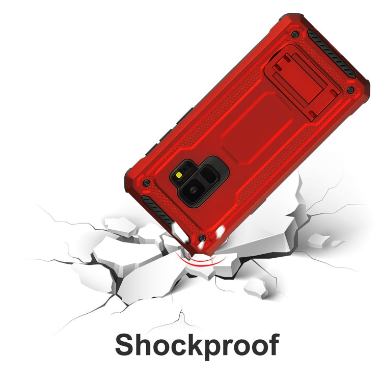 For Galaxy S9 Ultra-thin Frosted Shockproof TPU + PC Protective Back Case with Holder