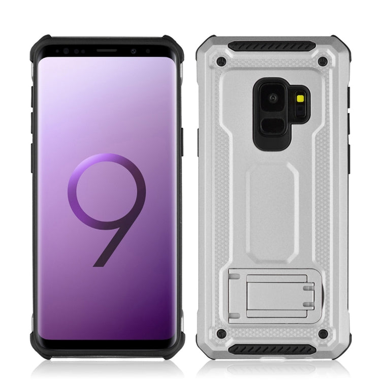 For Galaxy S9 Ultra-thin Frosted Shockproof TPU + PC Protective Back Case with Holder
