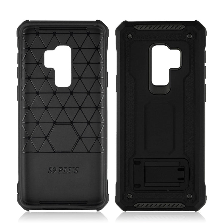 For Galaxy S9+ Ultra-thin Frosted Shockproof TPU + PC Protective Back Case with Holder