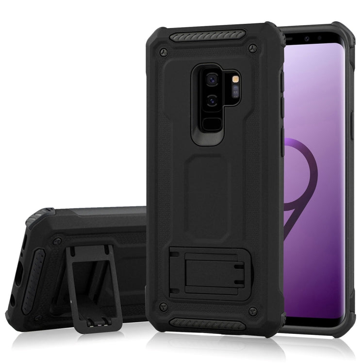 For Galaxy S9+ Ultra-thin Frosted Shockproof TPU + PC Protective Back Case with Holder