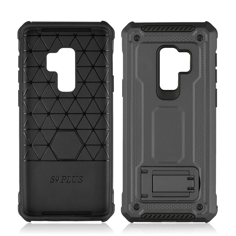 For Galaxy S9+ Ultra-thin Frosted Shockproof TPU + PC Protective Back Case with Holder