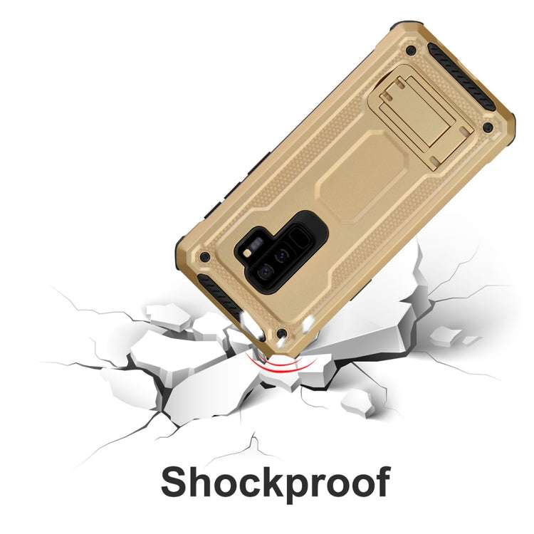 For Galaxy S9+ Ultra-thin Frosted Shockproof TPU + PC Protective Back Case with Holder