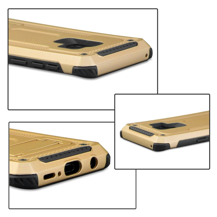 For Galaxy S9+ Ultra-thin Frosted Shockproof TPU + PC Protective Back Case with Holder