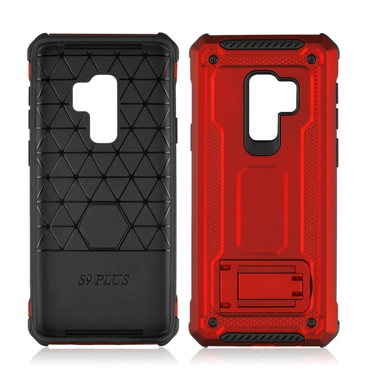 For Galaxy S9+ Ultra-thin Frosted Shockproof TPU + PC Protective Back Case with Holder