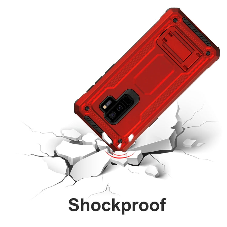 For Galaxy S9+ Ultra-thin Frosted Shockproof TPU + PC Protective Back Case with Holder