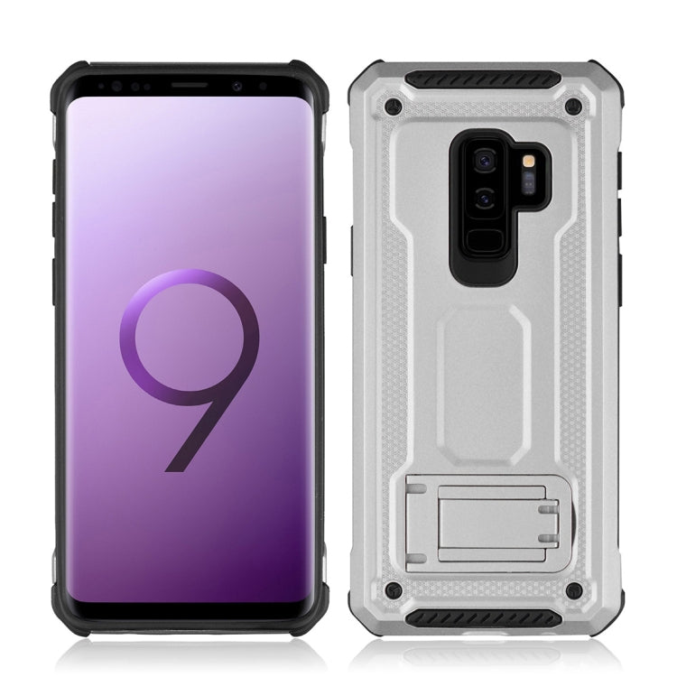 For Galaxy S9+ Ultra-thin Frosted Shockproof TPU + PC Protective Back Case with Holder