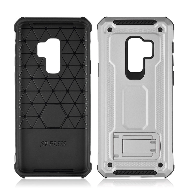 For Galaxy S9+ Ultra-thin Frosted Shockproof TPU + PC Protective Back Case with Holder