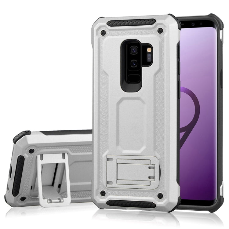 For Galaxy S9+ Ultra-thin Frosted Shockproof TPU + PC Protective Back Case with Holder