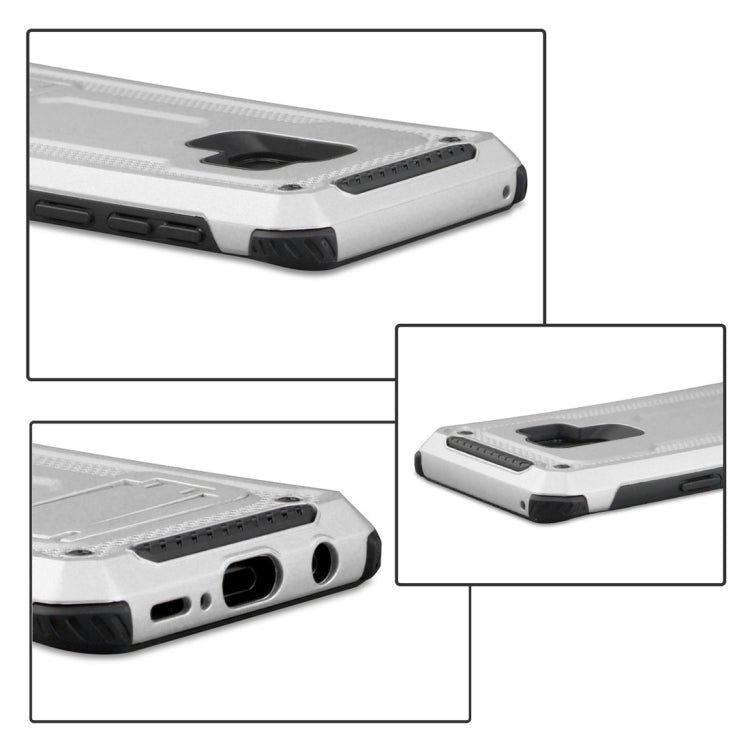 For Galaxy S9+ Ultra-thin Frosted Shockproof TPU + PC Protective Back Case with Holder