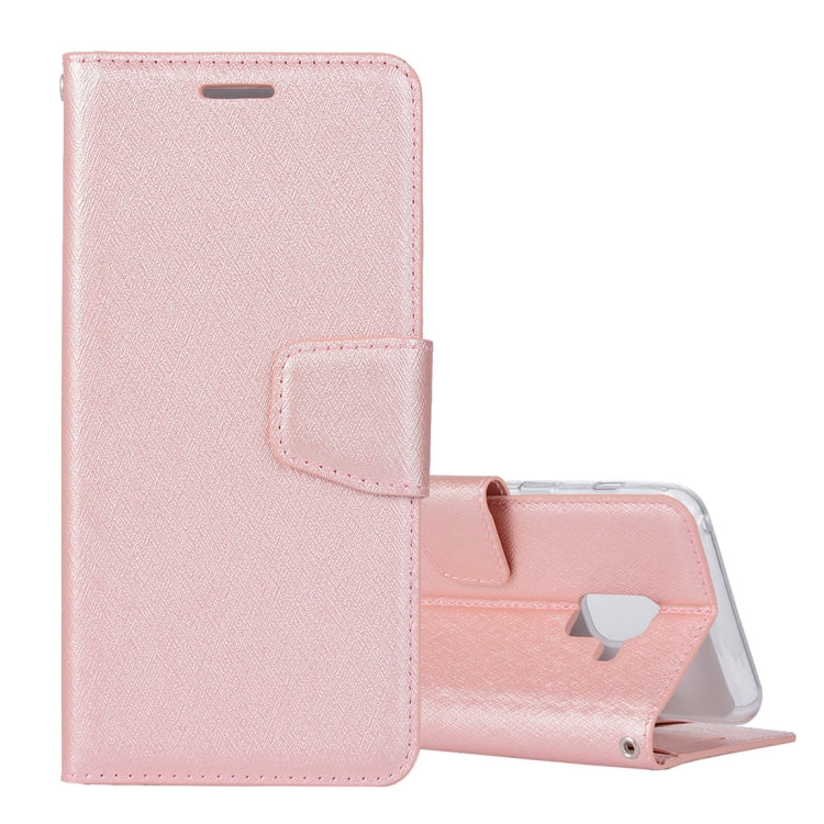Silk Texture Horizontal Flip Leather Case for Galaxy J8 (2018) (EU Version), with Holder & Card slots & Wallet & Photo Frame