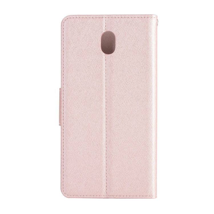 Silk Texture Horizontal Flip Leather Case for Galaxy J8 (2018) (US Version), with Holder & Card slots & Wallet & Photo Frame