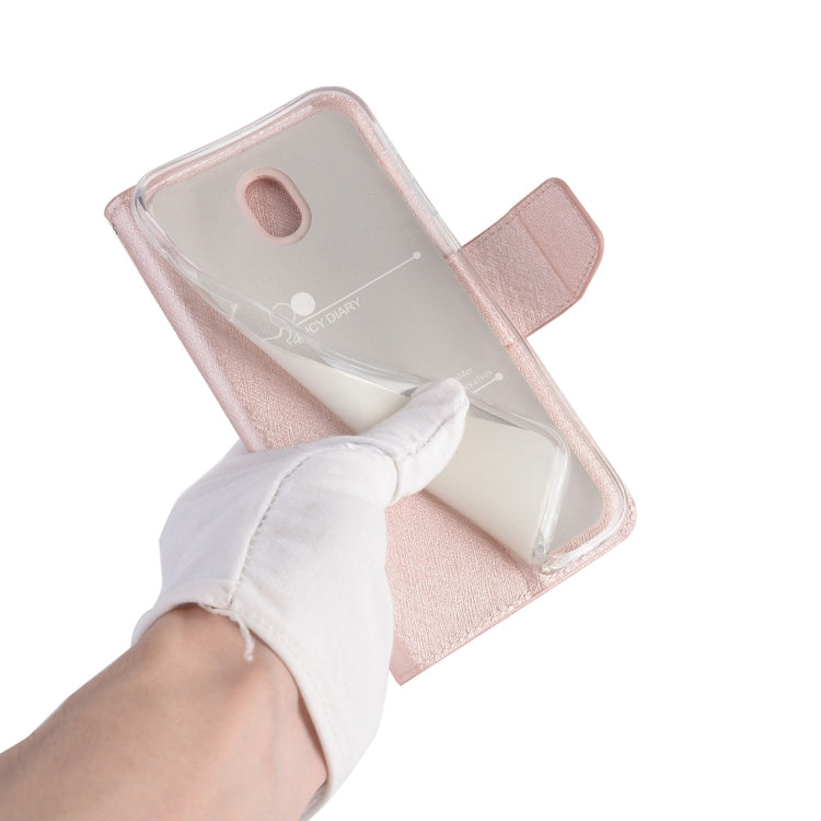 Silk Texture Horizontal Flip Leather Case for Galaxy J8 (2018) (US Version), with Holder & Card slots & Wallet & Photo Frame